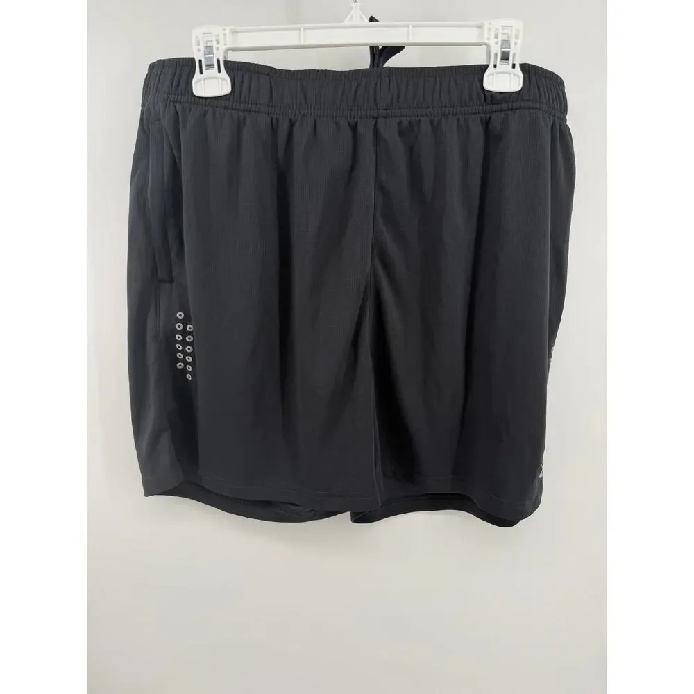 Northyard Mens Gray Athletic Running Shorts Reflective Detail Gym Performance XL
